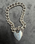 Vintage Sterling Puffy Curb Link Bracelet - 7.48" Length