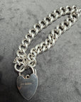 Vintage Sterling Puffy Curb Link Bracelet - 7.87" Length
