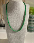 Once of a kind large faceted emerald necklace.