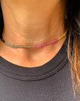 The "tisissi" choker - all natural faceted gemstones.