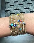 Evil eye bracelets. Available in any size bead and in many colours.