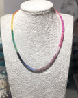 The "Tsissi" all faceted gemstone necklace.