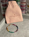 All gemstone rainbow bracelet with clasp.