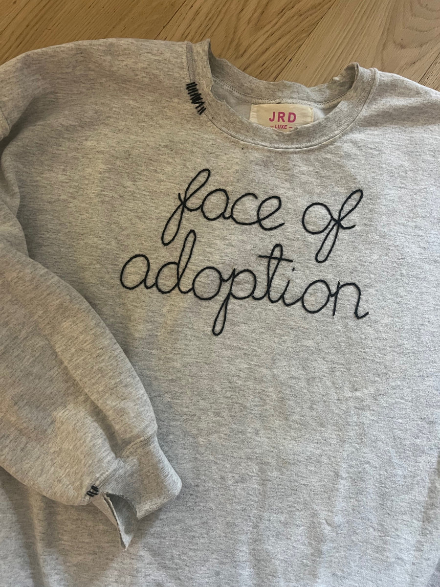 JRD LUXE X Face of Adoption sweatshirt