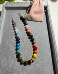 JRD BOLD round gemstone necklace