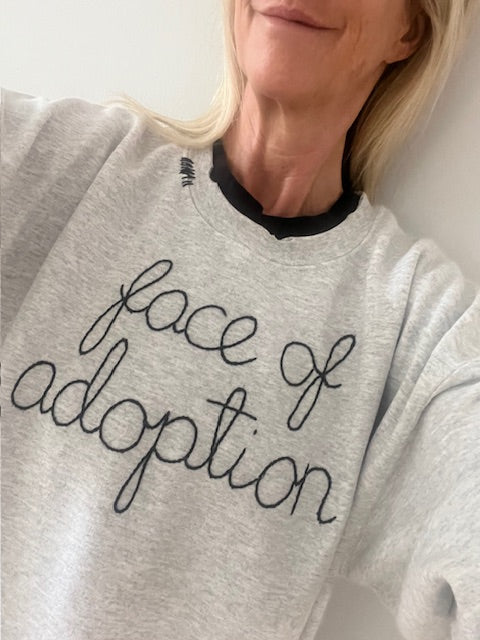 JRD LUXE X Face of Adoption sweatshirt