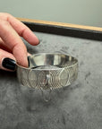 Vintage Deco Wide Sterling Cuff